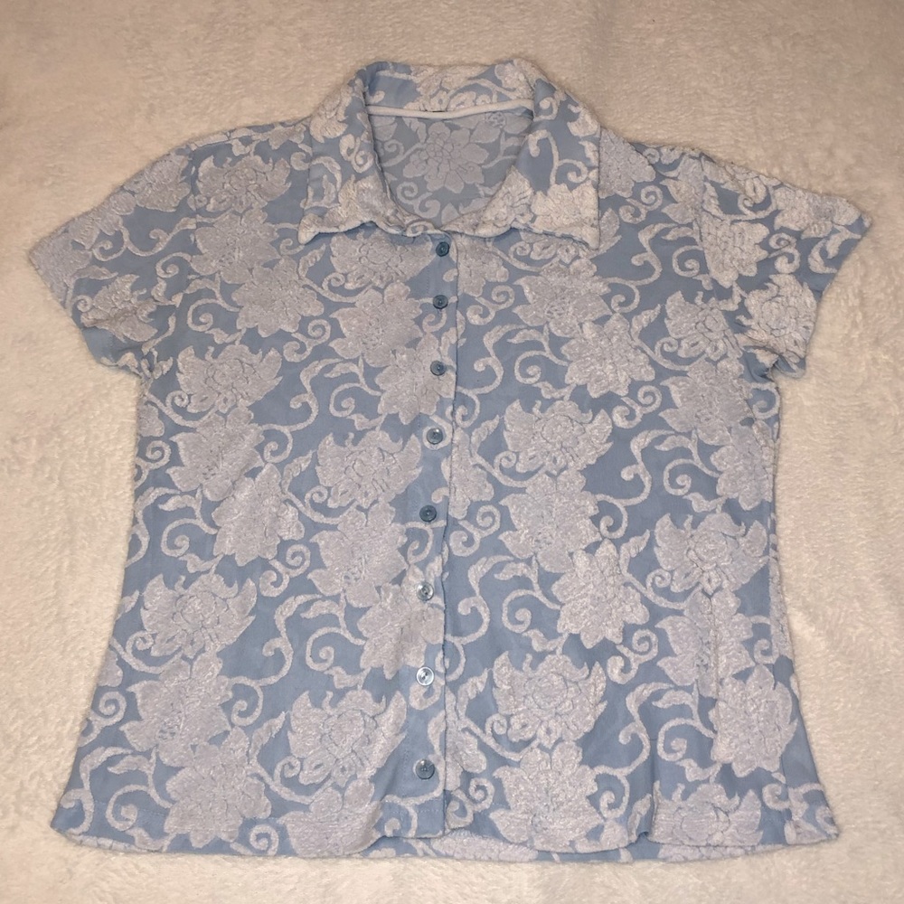 Flower & Mesh Button down